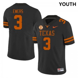 #3 Quinn Ewers Texas Longhorns Youth SEC Conference Limited Jersey Black